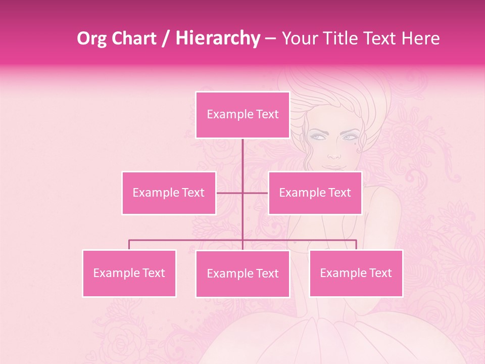 A Woman In A Pink Dress Sitting On A Pink Background PowerPoint Template