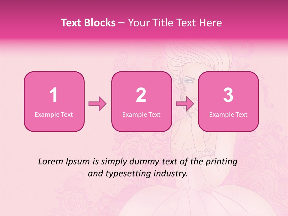 A Woman In A Pink Dress Sitting On A Pink Background PowerPoint Template