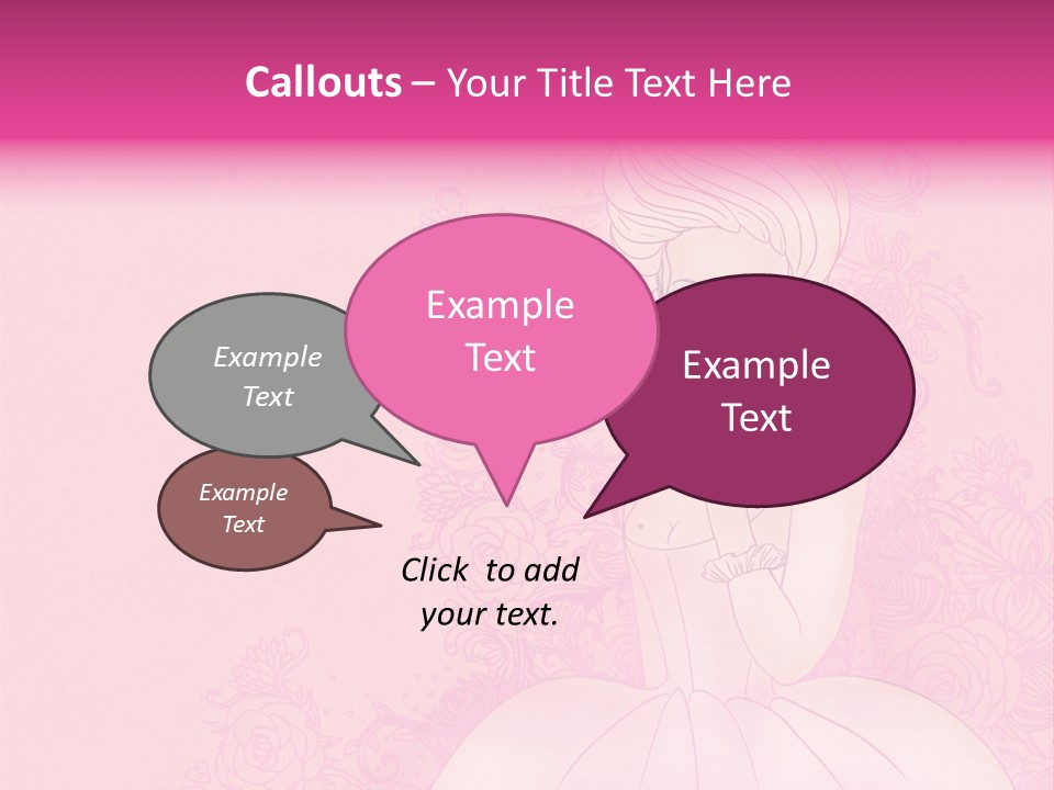 A Woman In A Pink Dress Sitting On A Pink Background PowerPoint Template