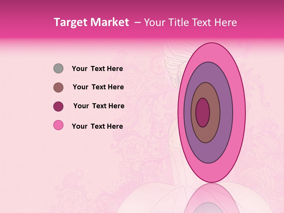 A Woman In A Pink Dress Sitting On A Pink Background PowerPoint Template