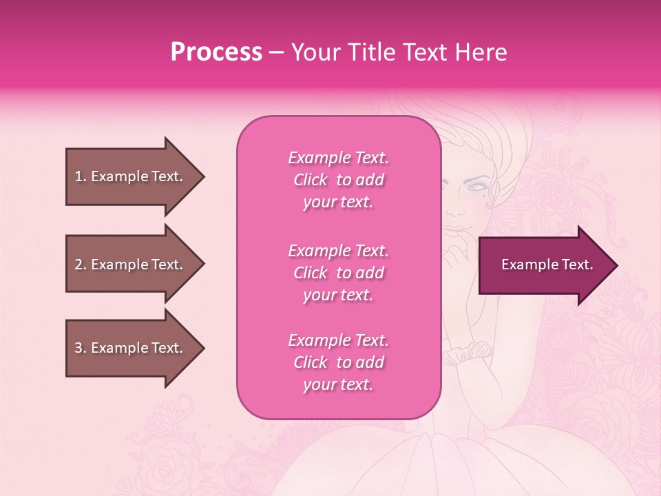 A Woman In A Pink Dress Sitting On A Pink Background PowerPoint Template