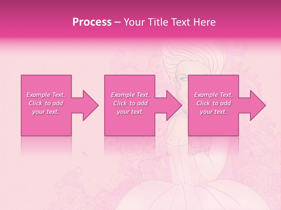 A Woman In A Pink Dress Sitting On A Pink Background PowerPoint Template