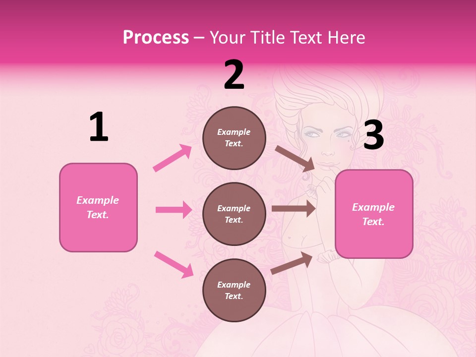 A Woman In A Pink Dress Sitting On A Pink Background PowerPoint Template