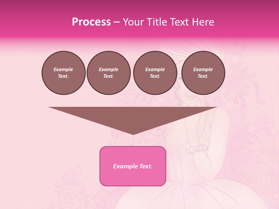 A Woman In A Pink Dress Sitting On A Pink Background PowerPoint Template