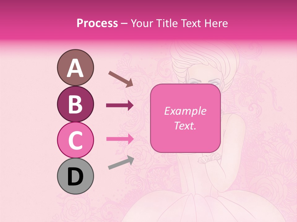 A Woman In A Pink Dress Sitting On A Pink Background PowerPoint Template