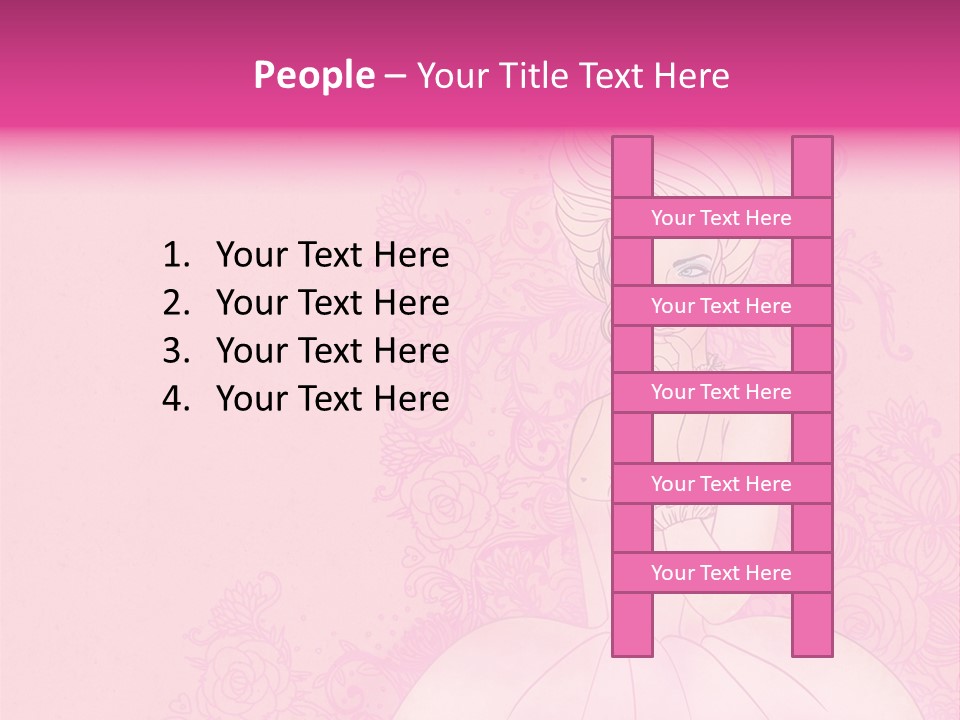 A Woman In A Pink Dress Sitting On A Pink Background PowerPoint Template
