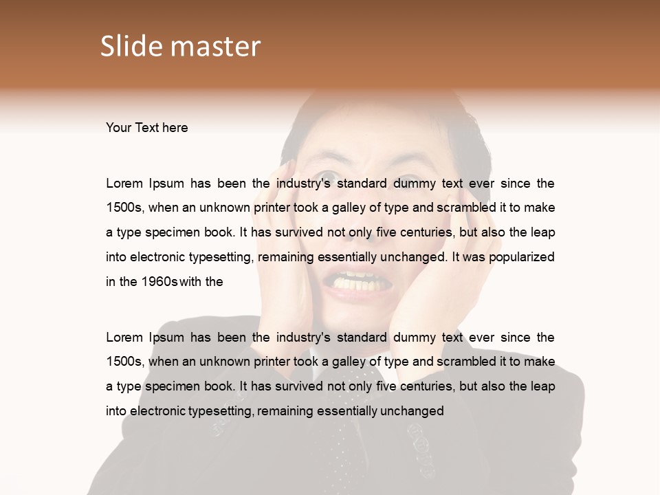 Thirties Emotion Tie PowerPoint Template