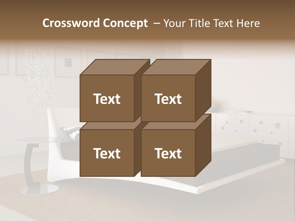 White Furniture Room PowerPoint Template