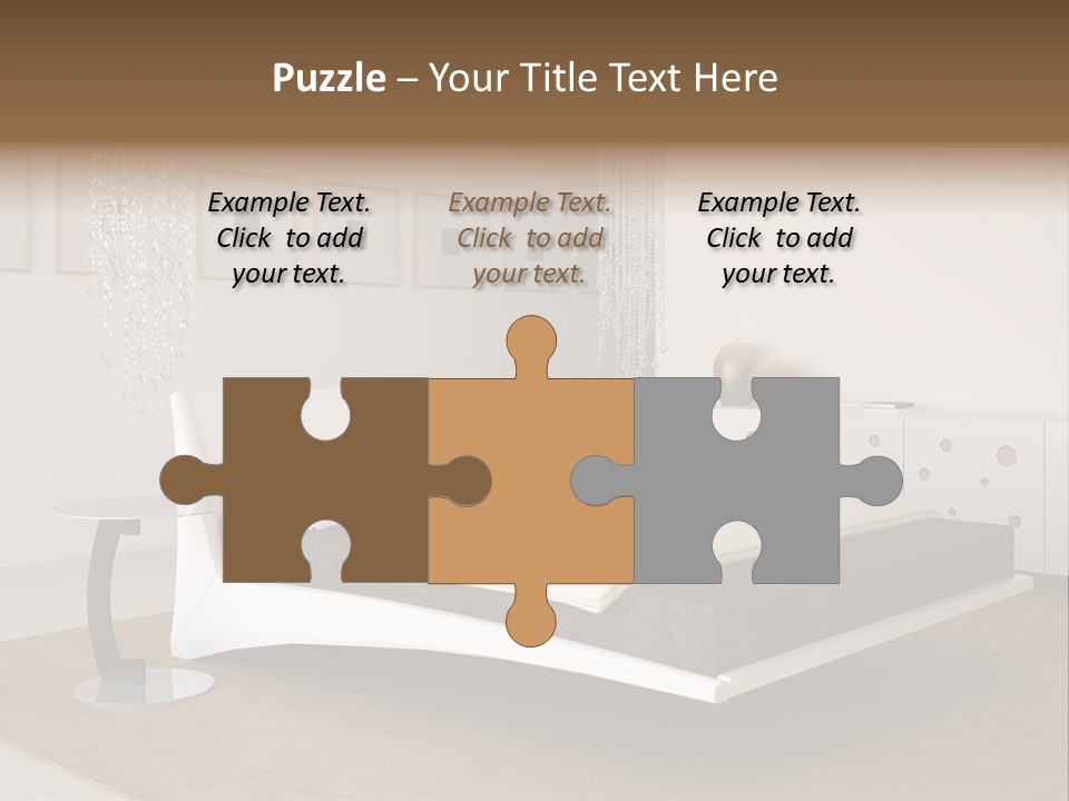 White Furniture Room PowerPoint Template