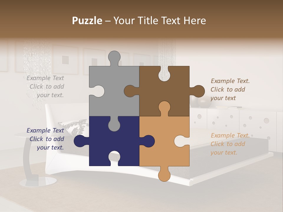 White Furniture Room PowerPoint Template