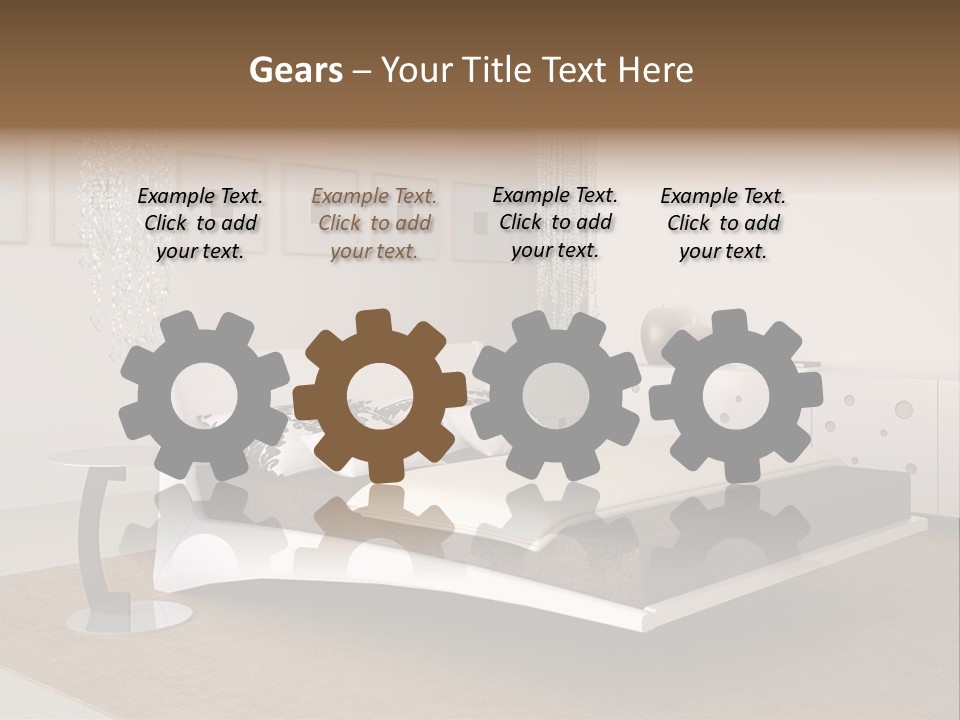 White Furniture Room PowerPoint Template