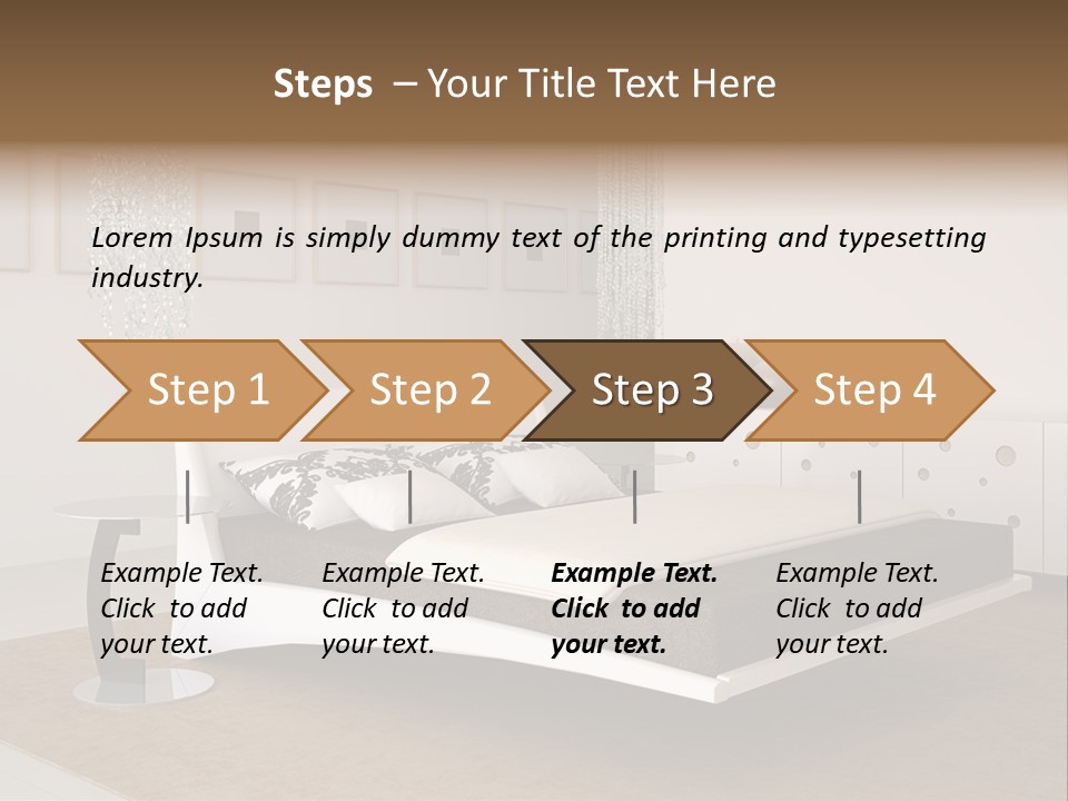 White Furniture Room PowerPoint Template