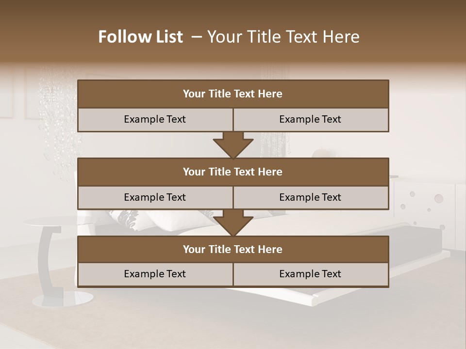 White Furniture Room PowerPoint Template