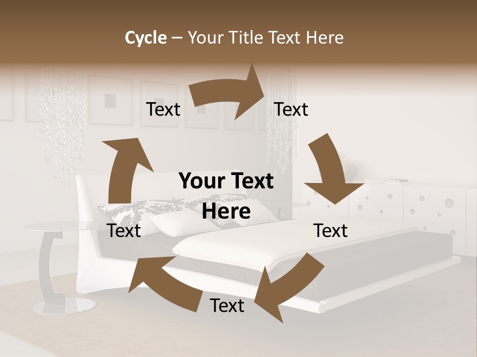 White Furniture Room PowerPoint Template