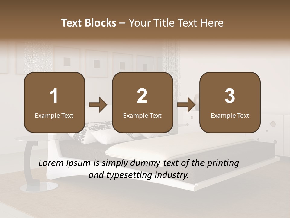 White Furniture Room PowerPoint Template