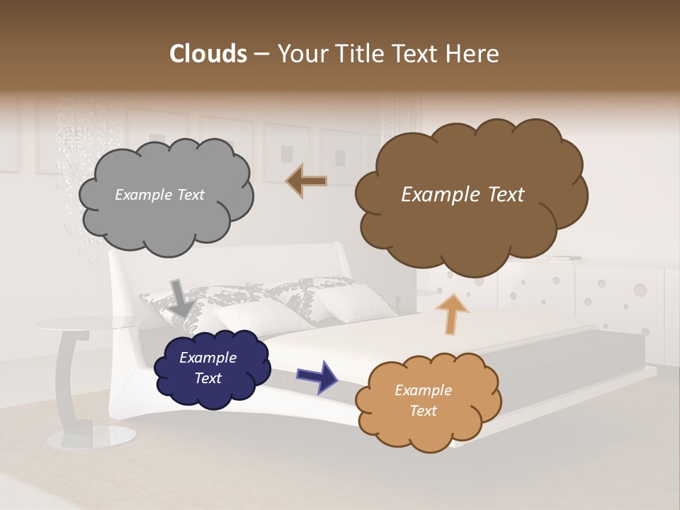 White Furniture Room PowerPoint Template