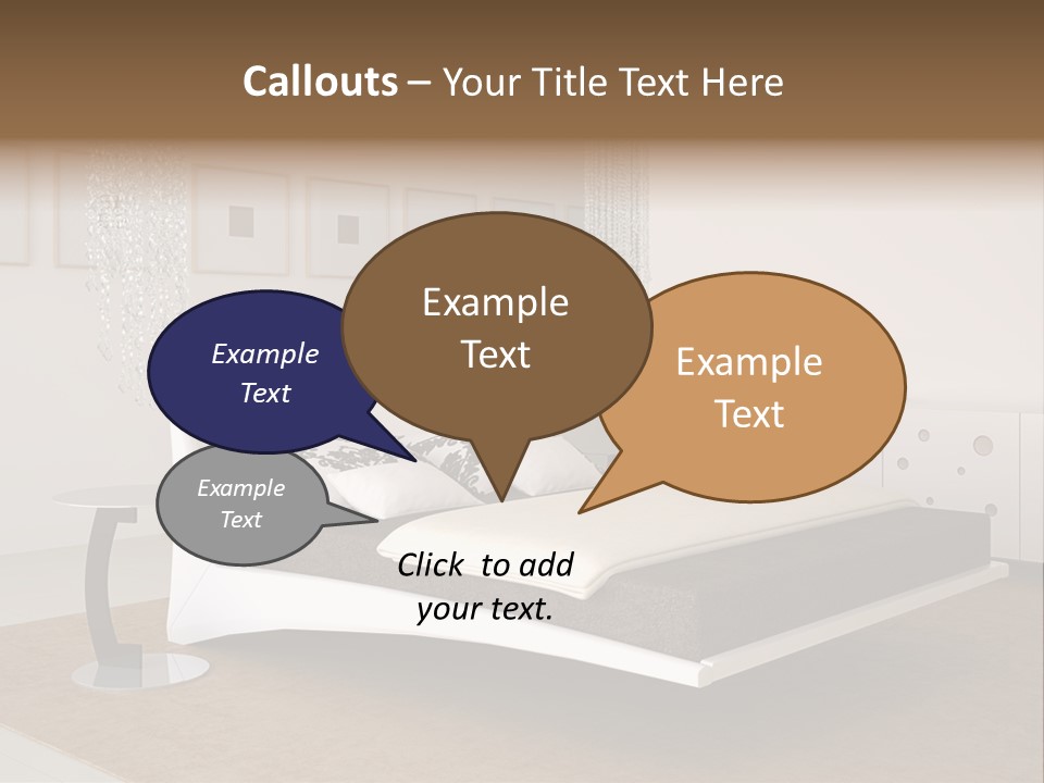 White Furniture Room PowerPoint Template