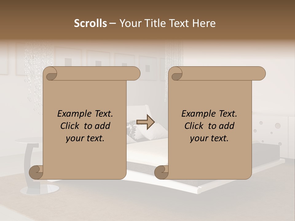 White Furniture Room PowerPoint Template
