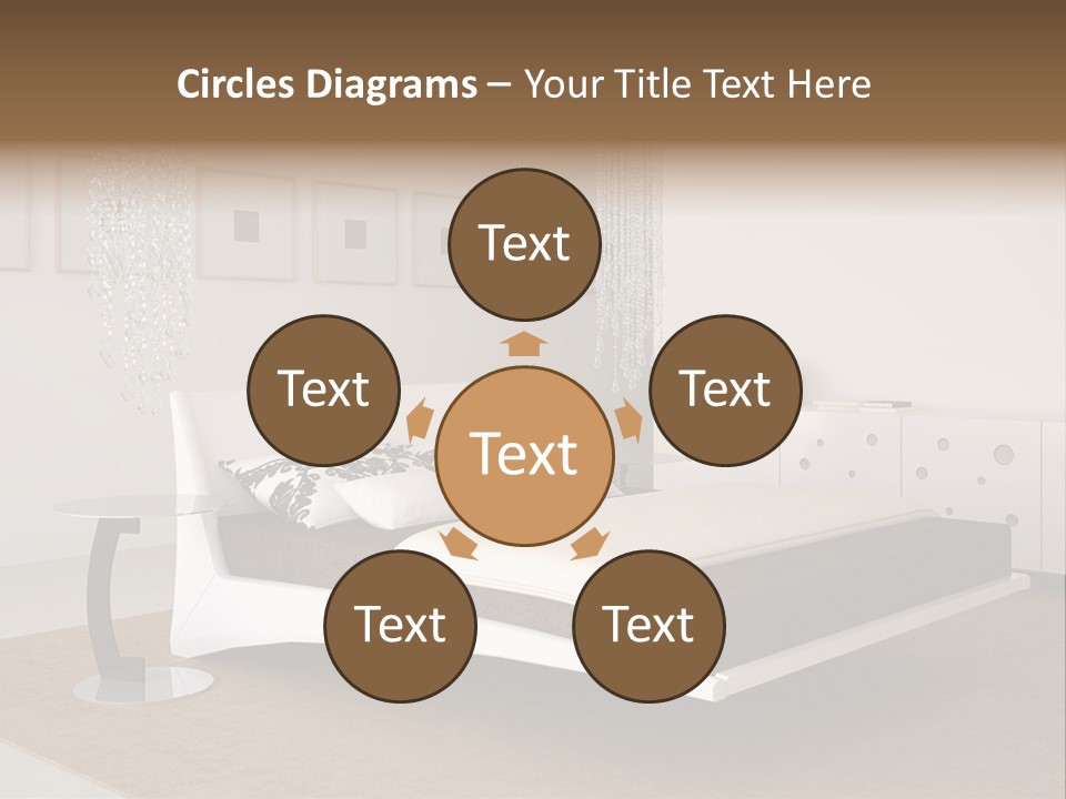 White Furniture Room PowerPoint Template