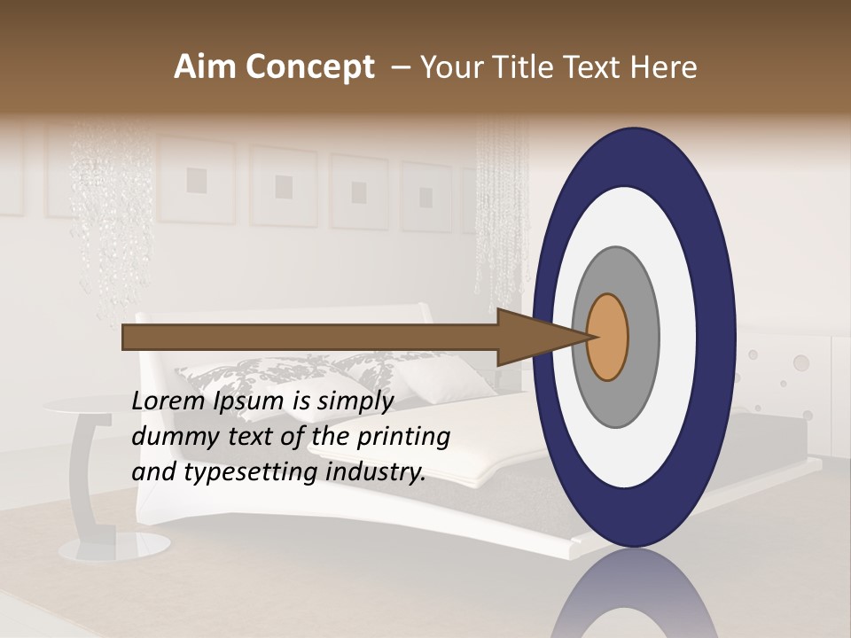 White Furniture Room PowerPoint Template