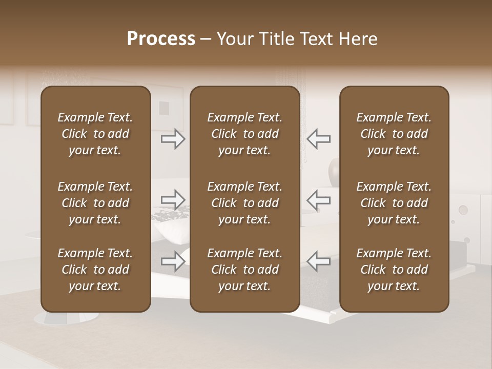 White Furniture Room PowerPoint Template