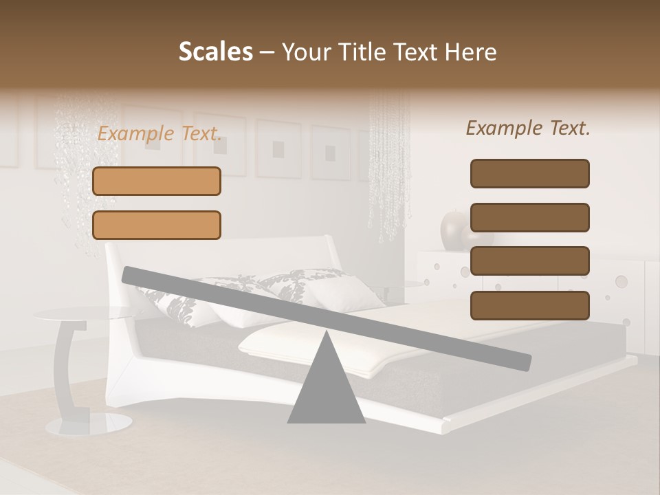 White Furniture Room PowerPoint Template