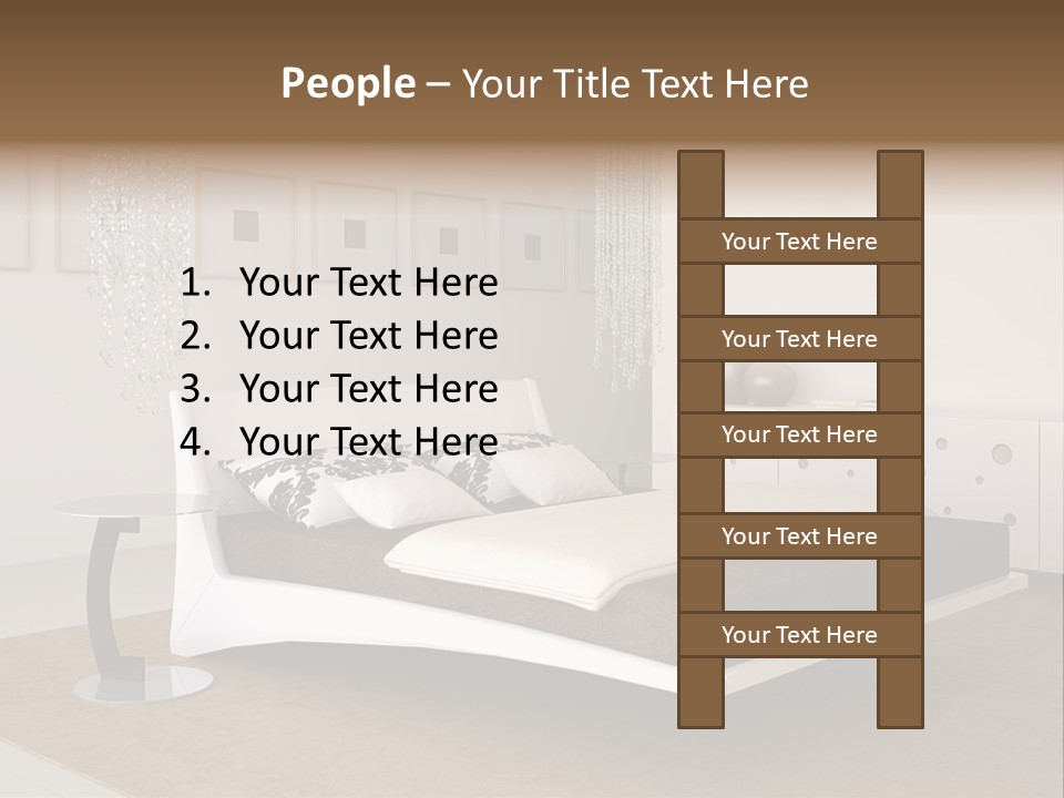 White Furniture Room PowerPoint Template