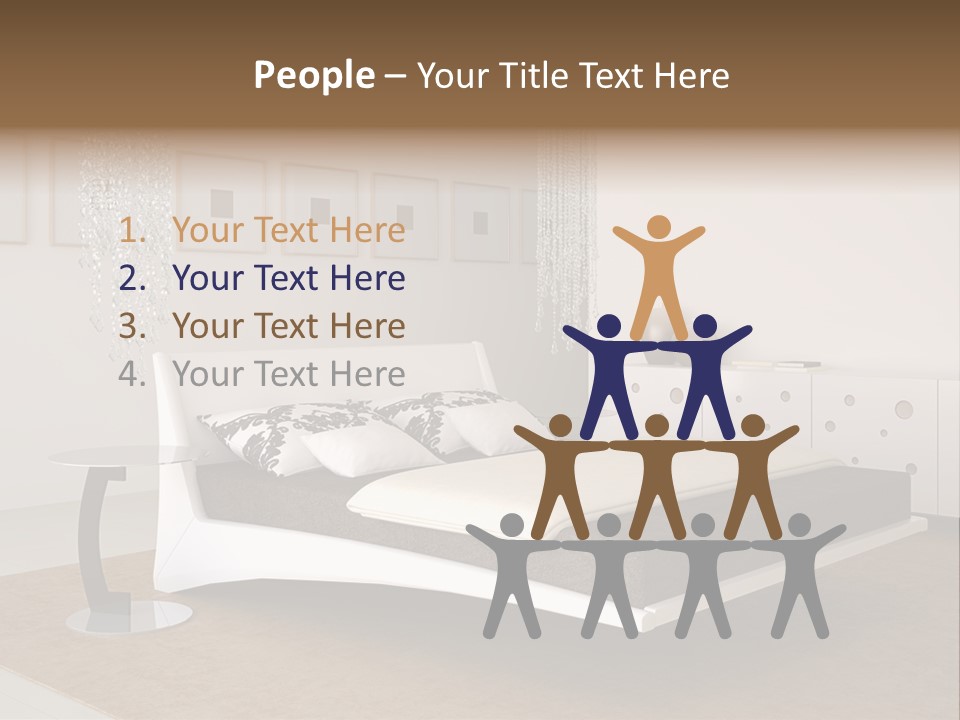 White Furniture Room PowerPoint Template