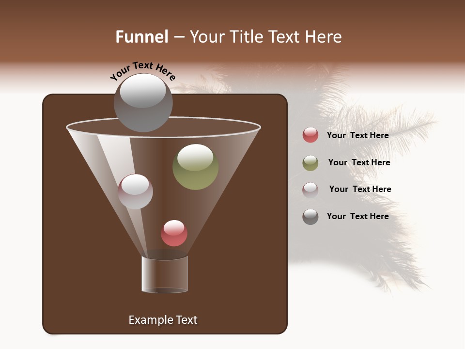 Horizontal Isolated Feather PowerPoint Template