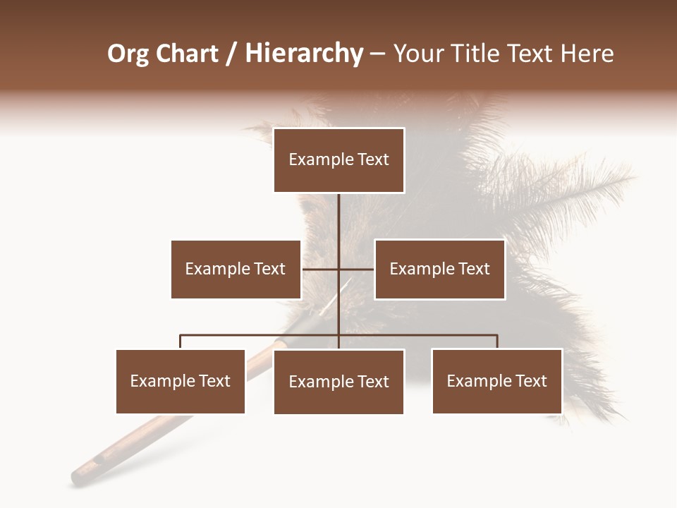 Horizontal Isolated Feather PowerPoint Template