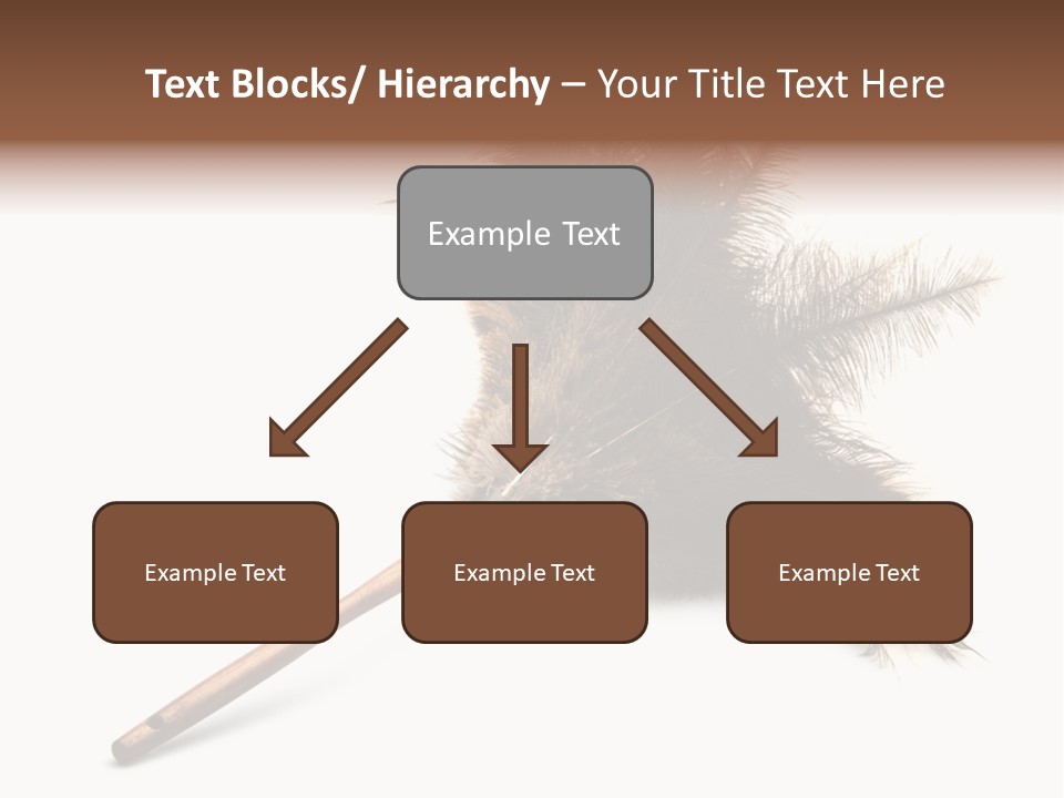 Horizontal Isolated Feather PowerPoint Template