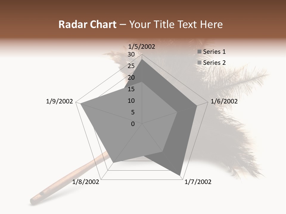 Horizontal Isolated Feather PowerPoint Template