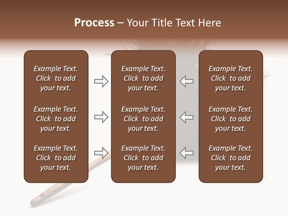 Horizontal Isolated Feather PowerPoint Template