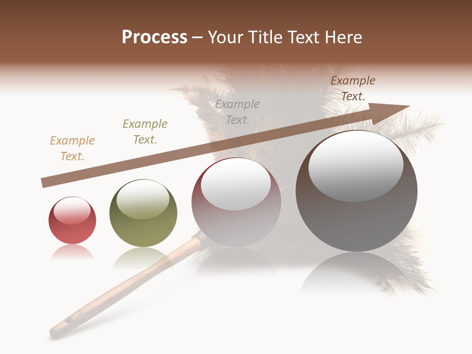 Horizontal Isolated Feather PowerPoint Template