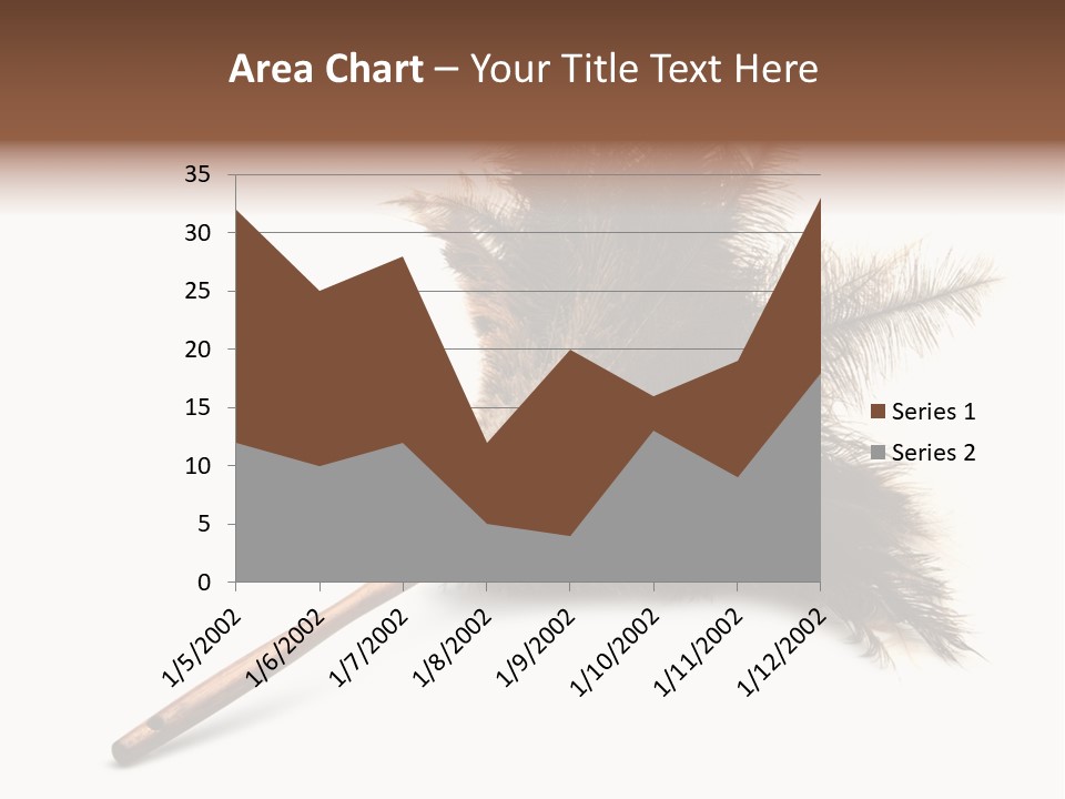 Horizontal Isolated Feather PowerPoint Template