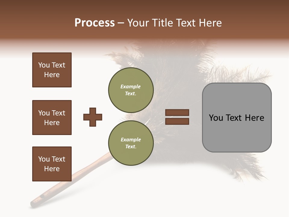 Horizontal Isolated Feather PowerPoint Template