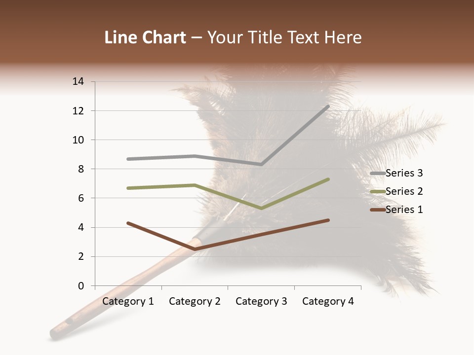 Horizontal Isolated Feather PowerPoint Template
