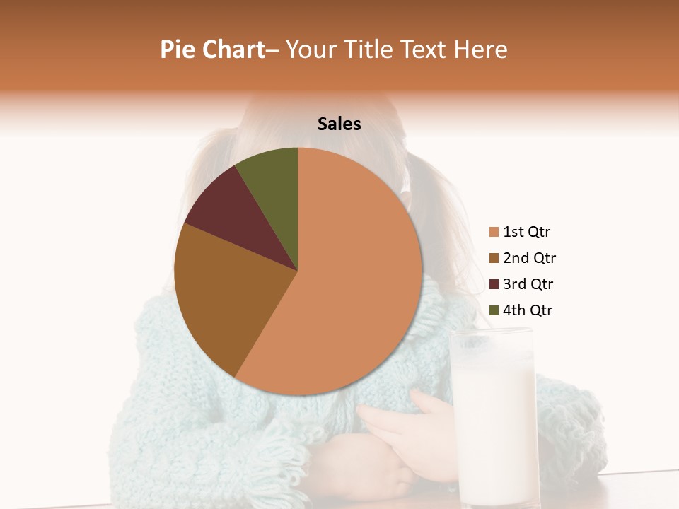 A Little Girl Sitting At A Table With A Glass Of Milk PowerPoint Template