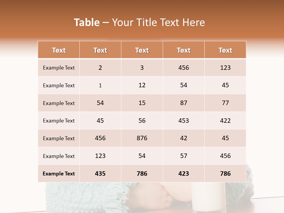 A Little Girl Sitting At A Table With A Glass Of Milk PowerPoint Template