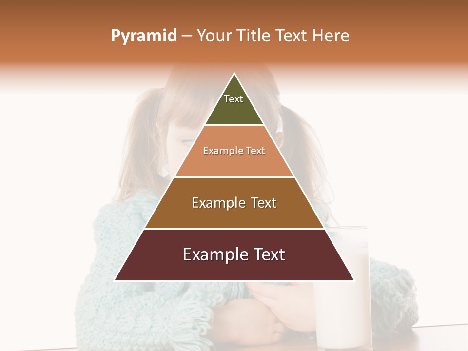 A Little Girl Sitting At A Table With A Glass Of Milk PowerPoint Template