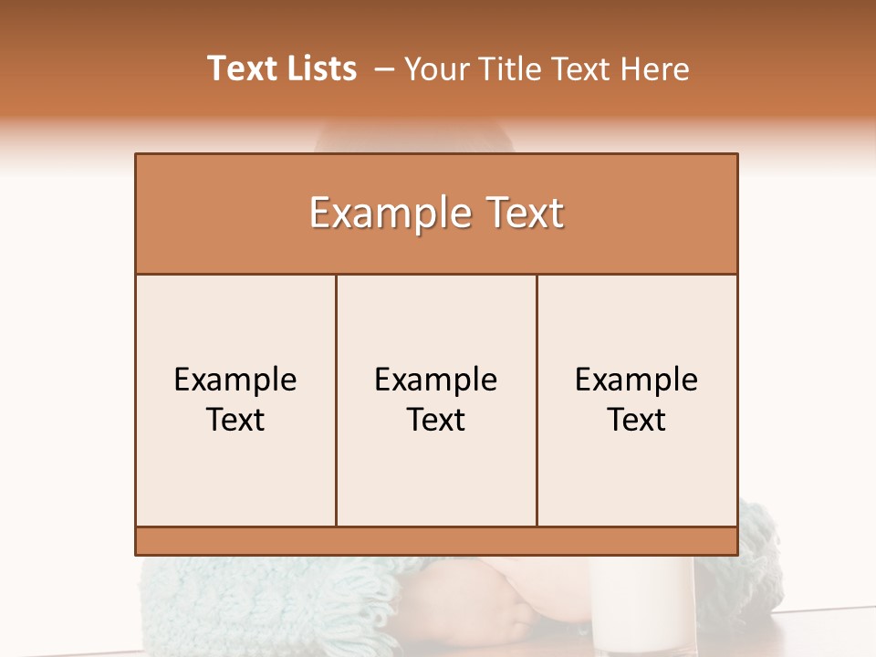 A Little Girl Sitting At A Table With A Glass Of Milk PowerPoint Template