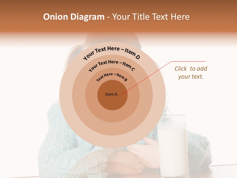 A Little Girl Sitting At A Table With A Glass Of Milk PowerPoint Template