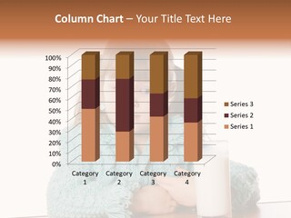 A Little Girl Sitting At A Table With A Glass Of Milk PowerPoint Template