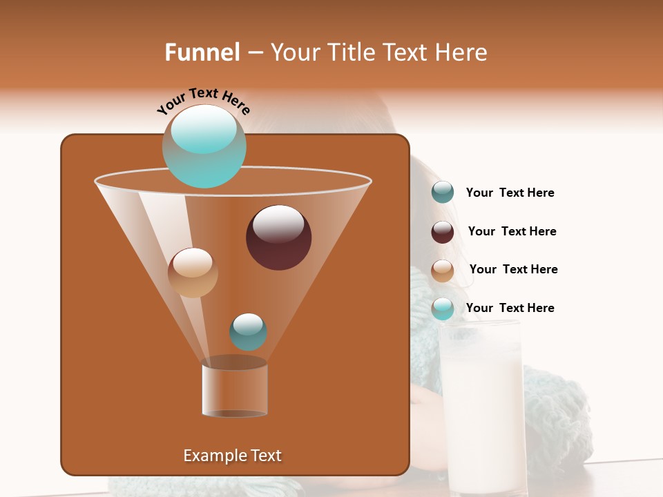 A Little Girl Sitting At A Table With A Glass Of Milk PowerPoint Template