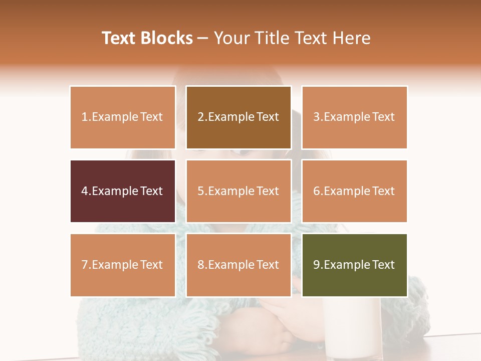 A Little Girl Sitting At A Table With A Glass Of Milk PowerPoint Template