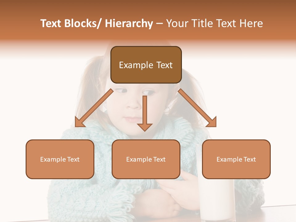 A Little Girl Sitting At A Table With A Glass Of Milk PowerPoint Template
