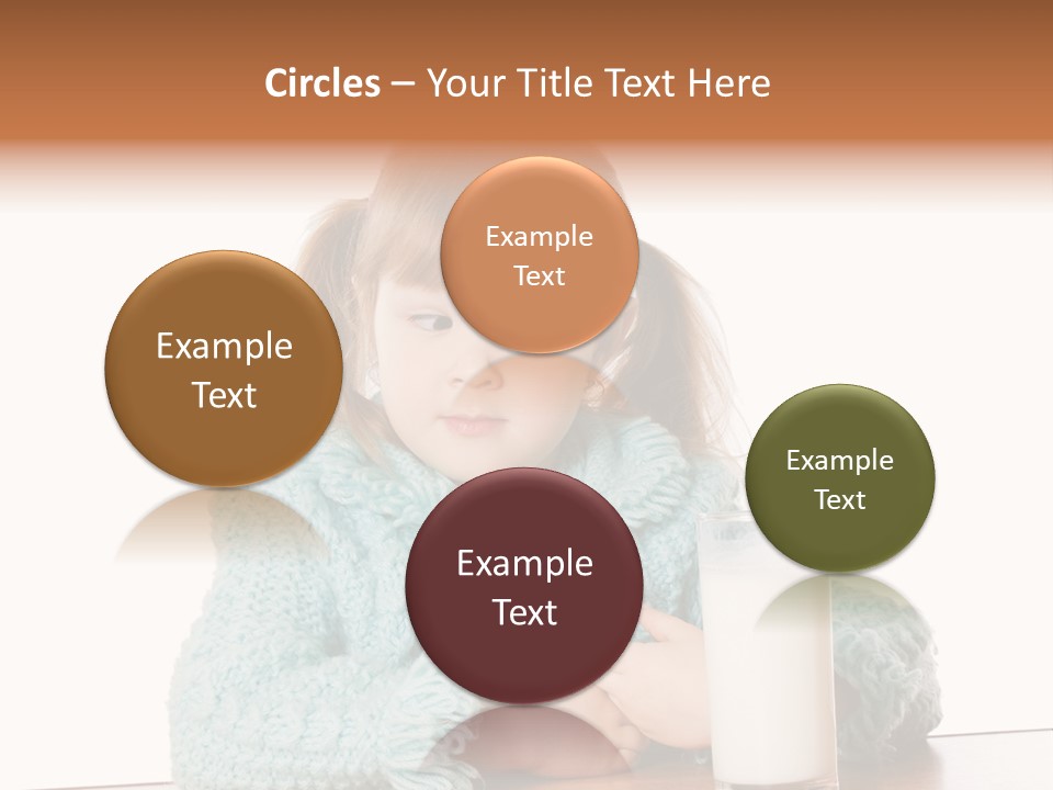 A Little Girl Sitting At A Table With A Glass Of Milk PowerPoint Template