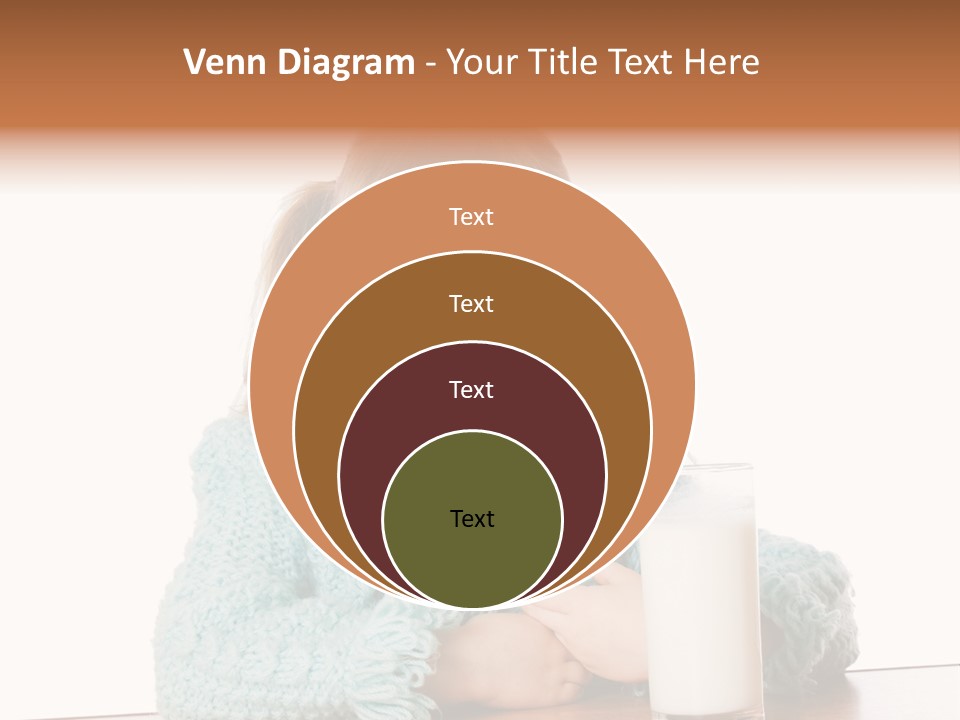 A Little Girl Sitting At A Table With A Glass Of Milk PowerPoint Template