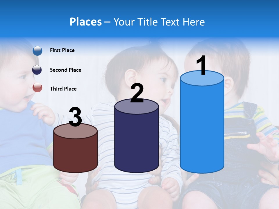 Babies Communication Sofa PowerPoint Template