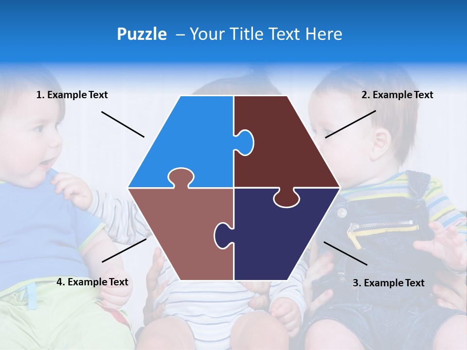 Babies Communication Sofa PowerPoint Template